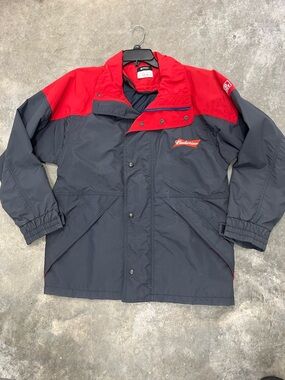 Vtg Budweiser Men's Red & Navy Jacket M